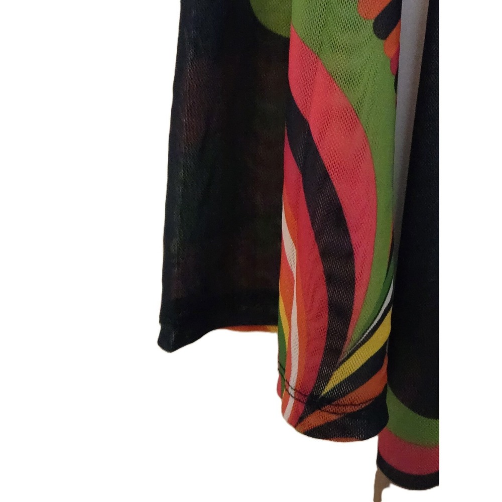 Trina Turk Sheer Abstract Print‎ Swimsuit Cover-Up Dress Multicolor Resortwear - Picture 11 of 13